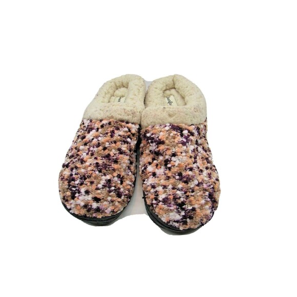 Womens Chunky Textured  Slippers Sm 5-6 Lined Multi Color Back Slide Dream Foams - Picture 3 of 10